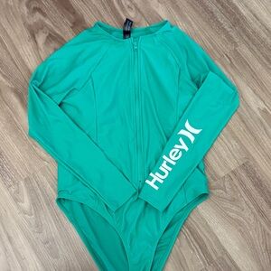 Hurley Teal Long Sleeve Swimsuit